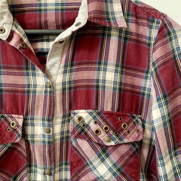 Zara Basics Plaid Button Down Shirt - Picture 4 of 6